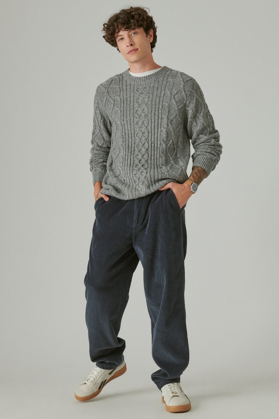 wide wale corduroy pull-up pant